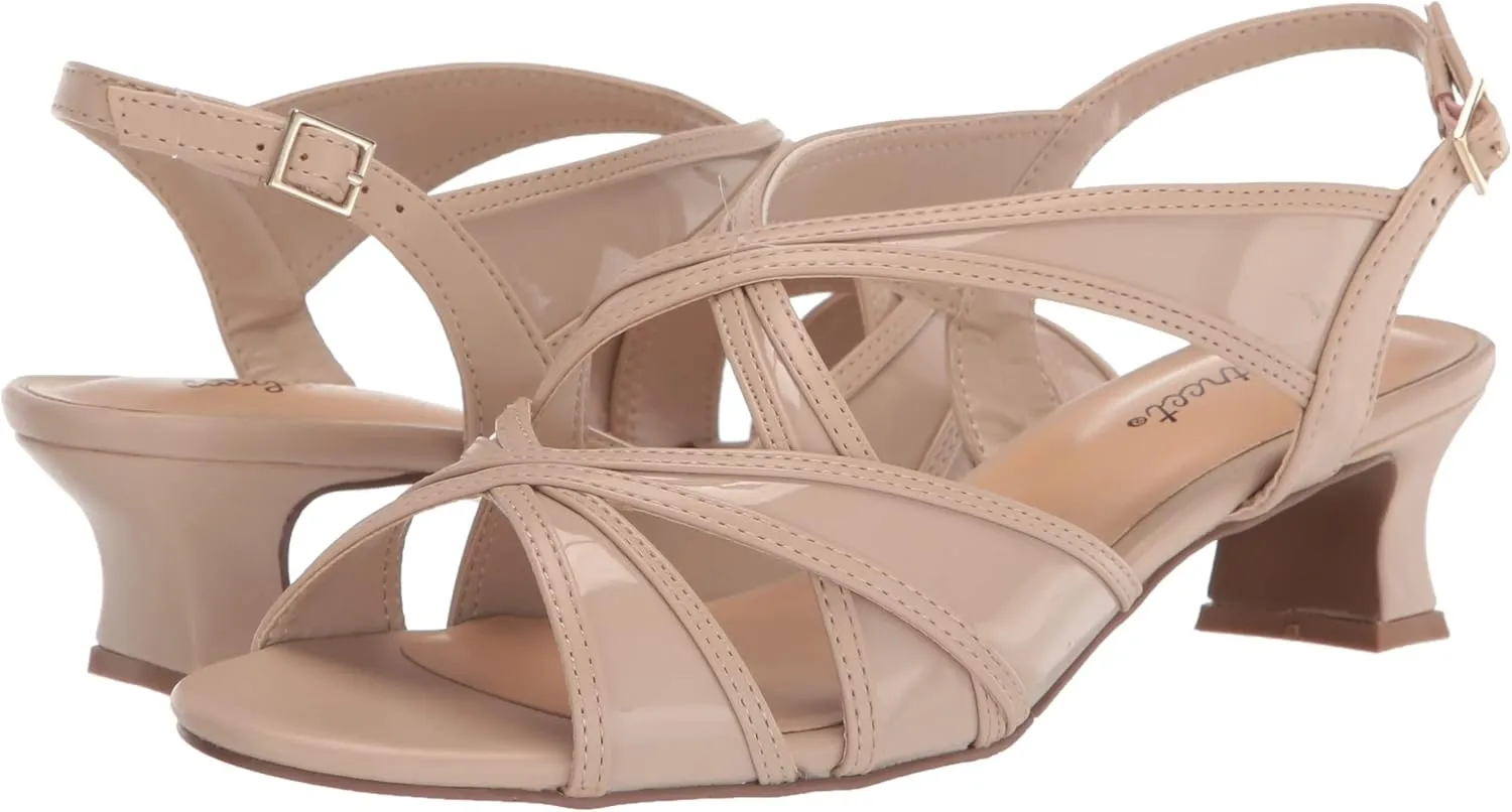 Easy Street Womens Tristen Mesh Inset Dress Sandals
