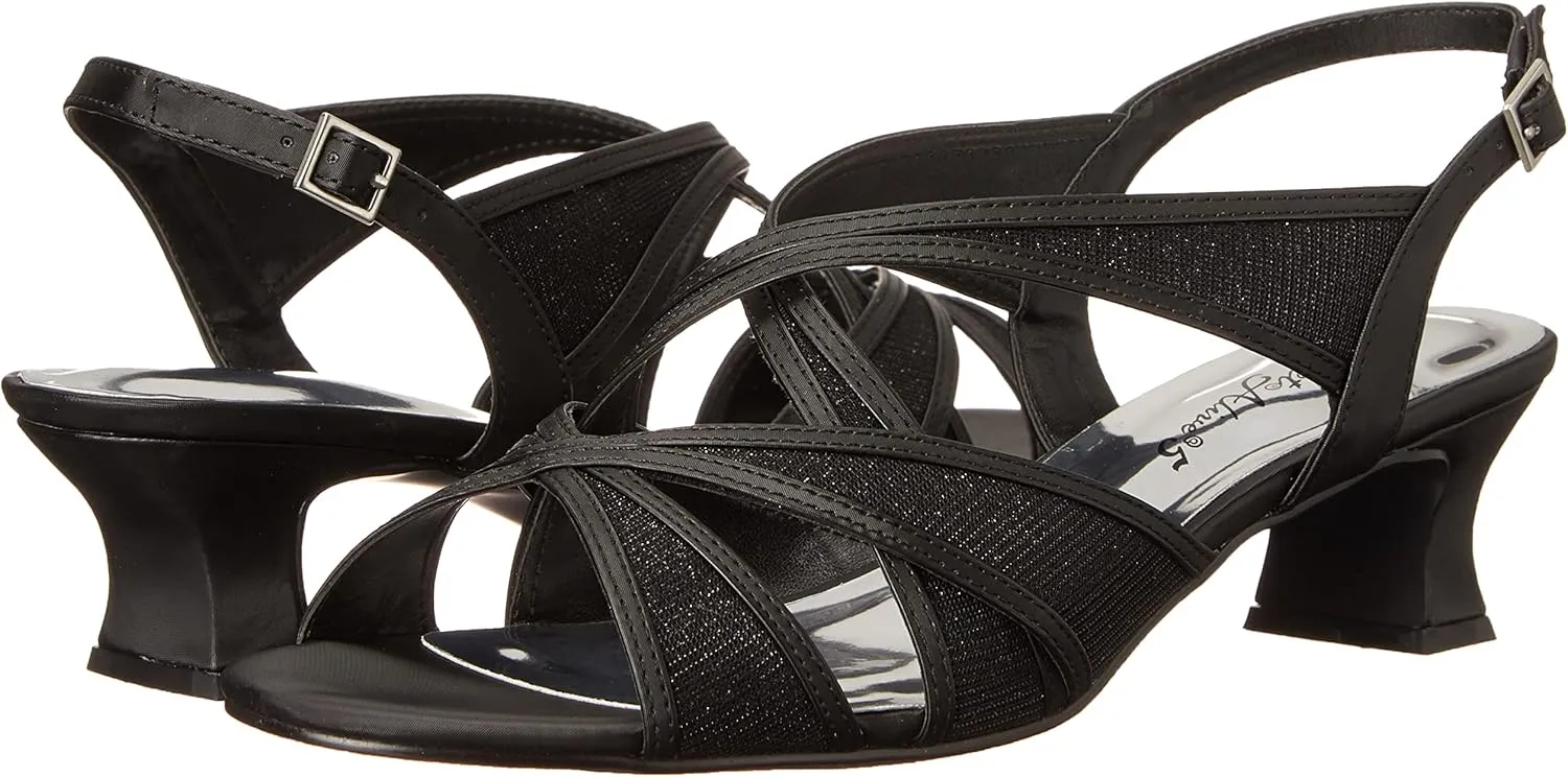 Easy Street Womens Tristen Mesh Inset Dress Sandals