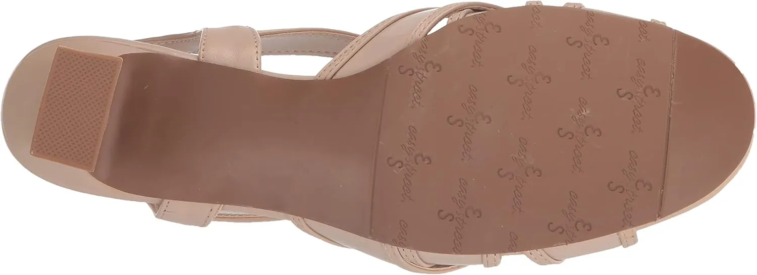 Easy Street Womens Tristen Mesh Inset Dress Sandals