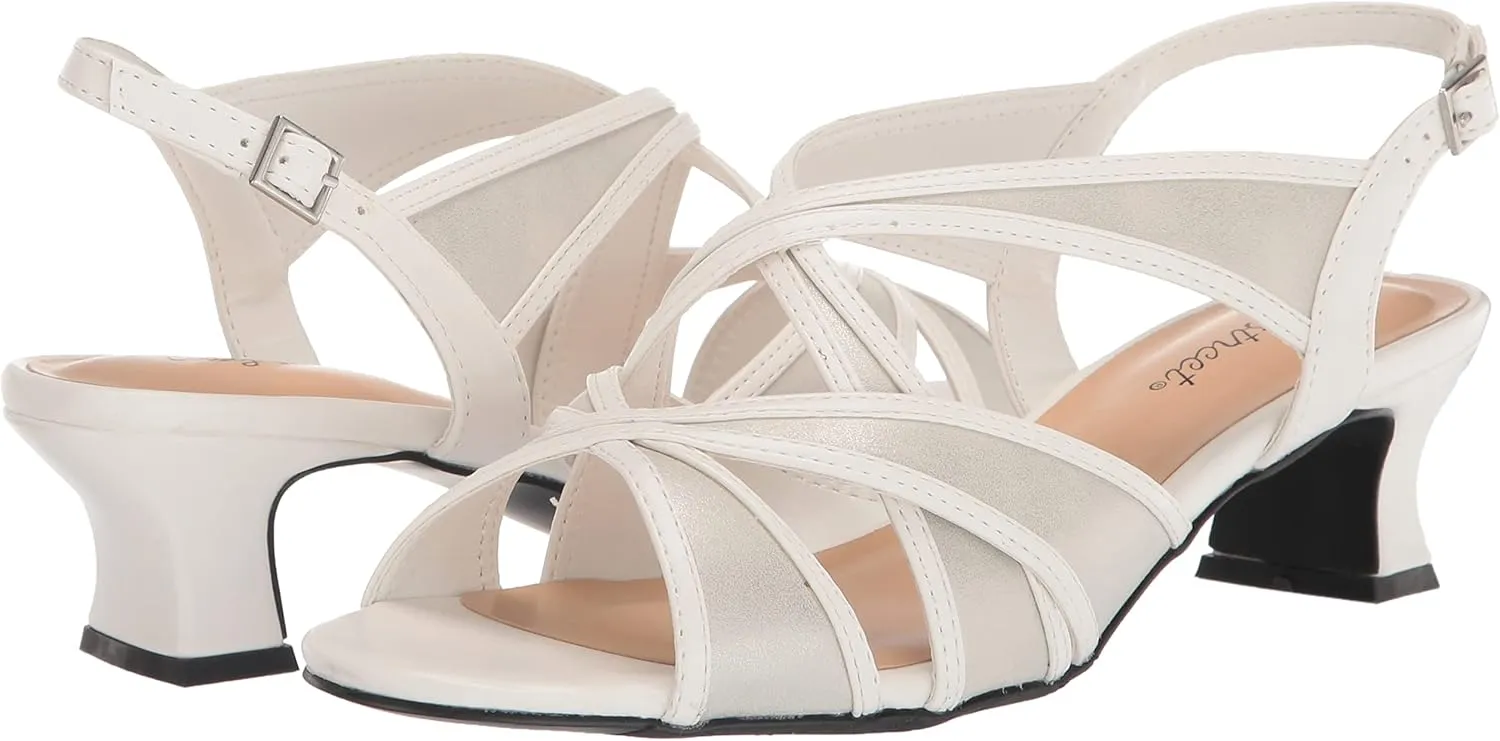 Easy Street Womens Tristen Mesh Inset Dress Sandals