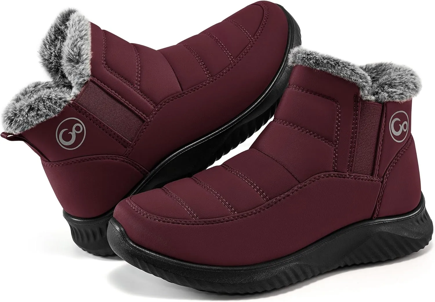 Ecetana Womens Snow Boots Winter Shoes: Ankle Booties Warm Fur Lined Waterproof Non-Slip Boots for Women