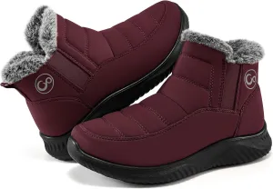 Ecetana Womens Snow Boots Winter Shoes: Ankle Booties Warm Fur Lined Waterproof Non-Slip Boots for Women