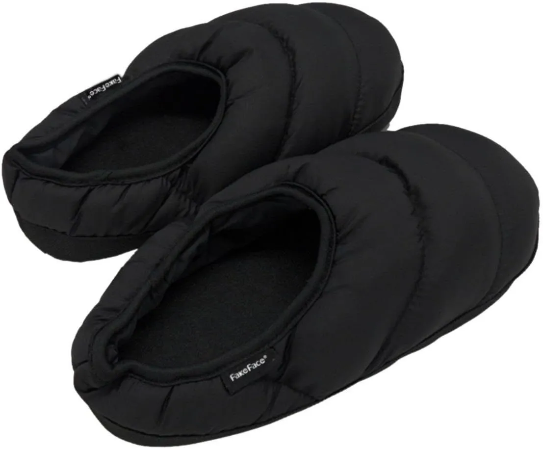 FakeFace Mens Womens Soft Warm Cozy Quilted Down Slippers Mules Comfort Antiskid Slip-On Winter Ankle Boots Footwear Lightweight Waterproof House Home Indoor Shoes