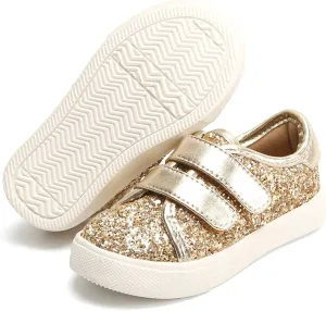 Felix & Flora Toddler/Little Kid Girls Running Shoes Sports Sneakers Princess Casual Glitter Shoes.