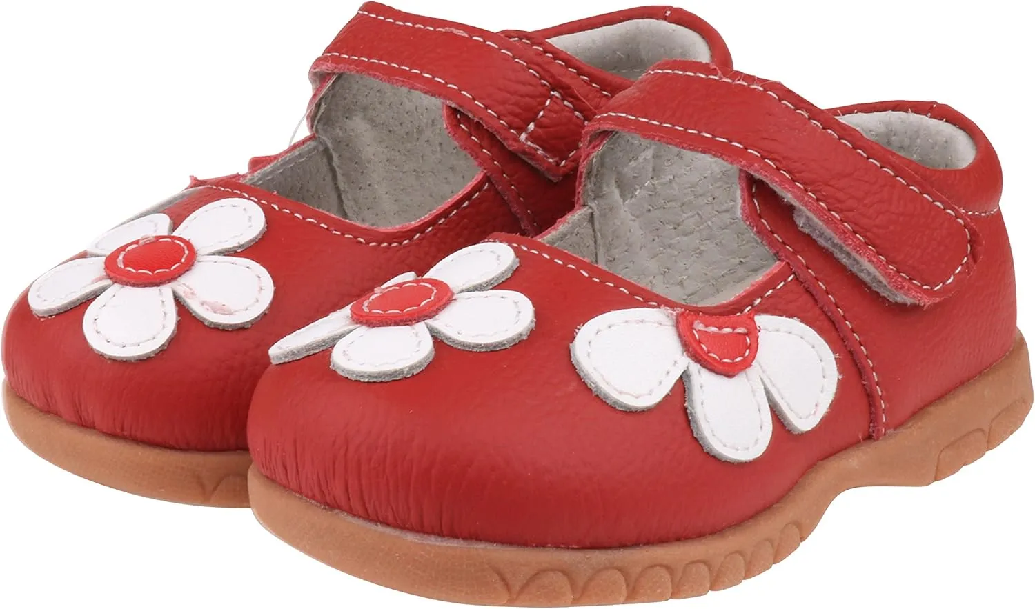 Femizee Girls Leather Bows Design Soft Round Toe Princess Dress Mary Jane Flat Shoes(Toddler/Little Kid)
