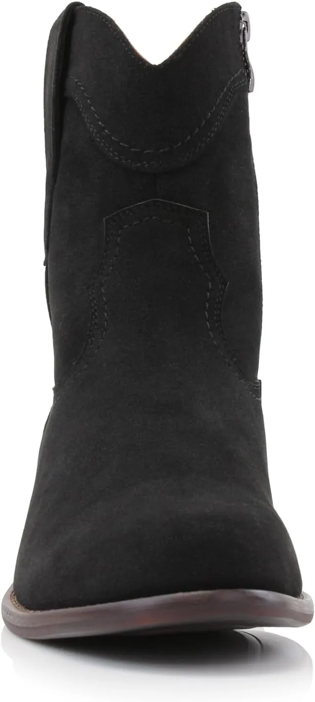 Ferro Aldo Alejandro MFA606326 Mens Memory Foam Casual High Western Buckle Strap Ankle Dress Boots