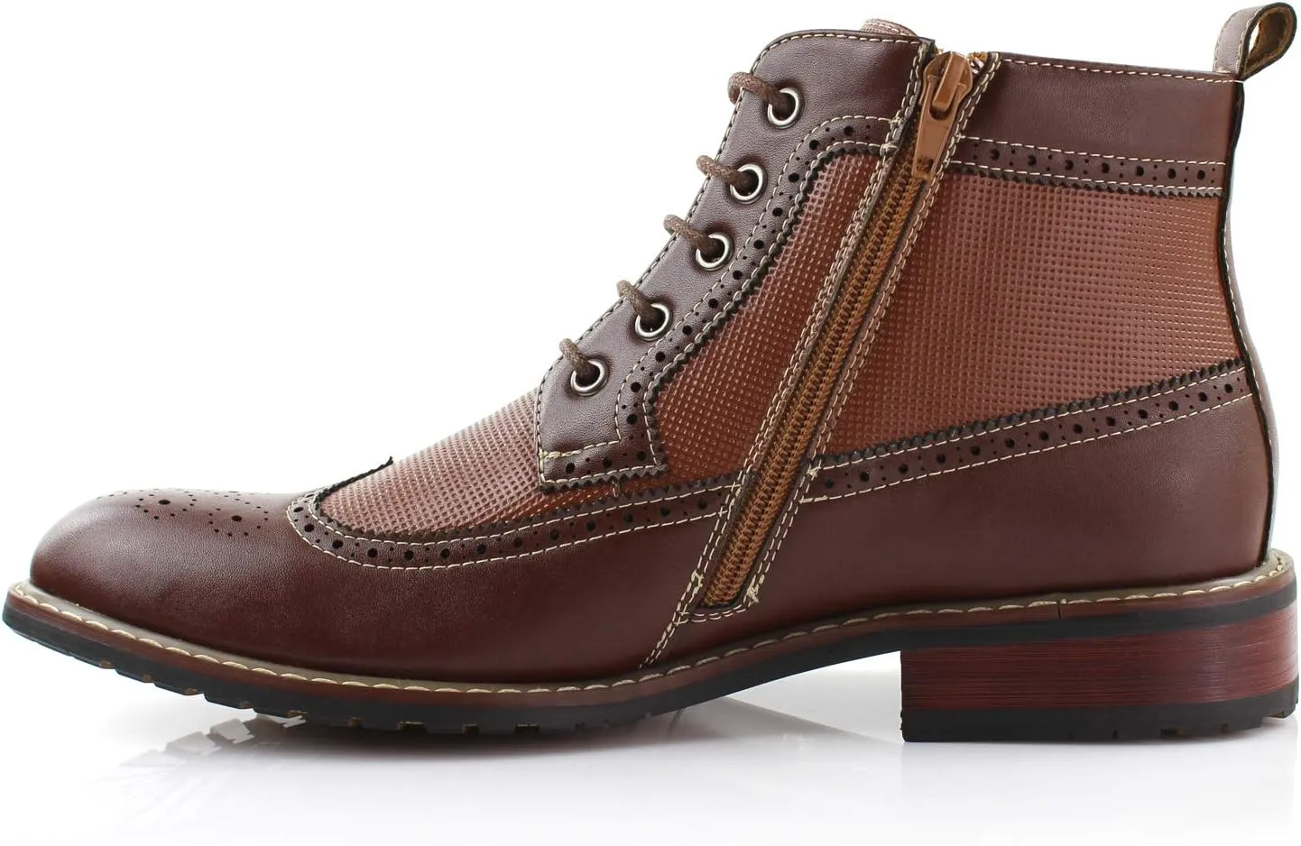 Ferro Aldo Gideon MFA806087 Men's Wing-Tip Plaid Dress Boots