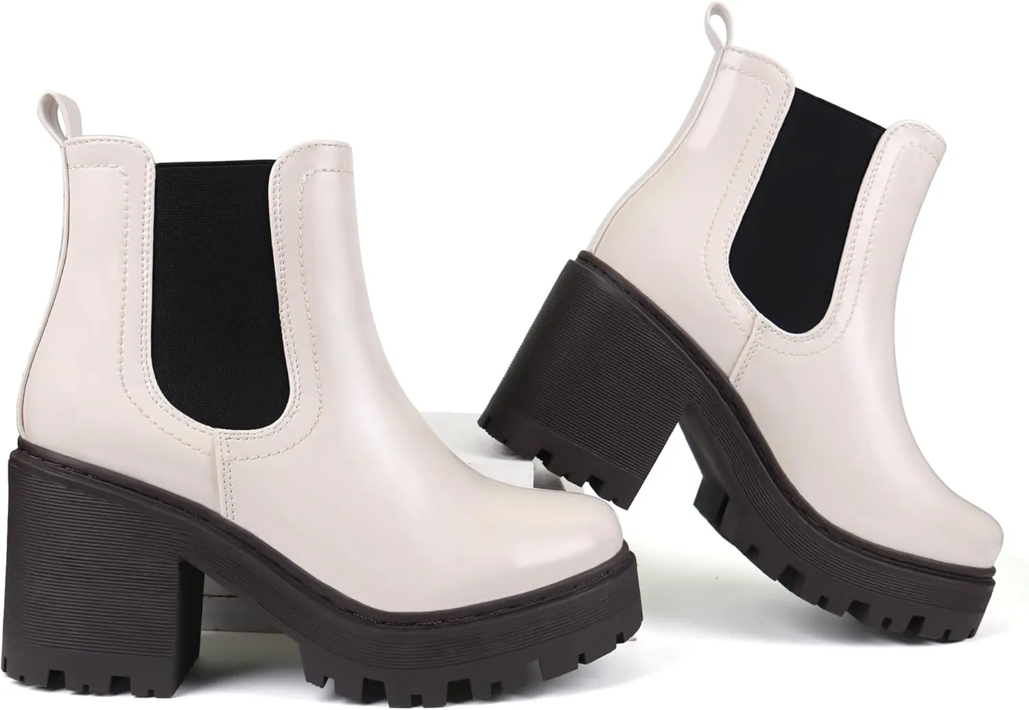 firelli Women Fashion Chelsea Boots Platform Boots Classic Ankle Booties