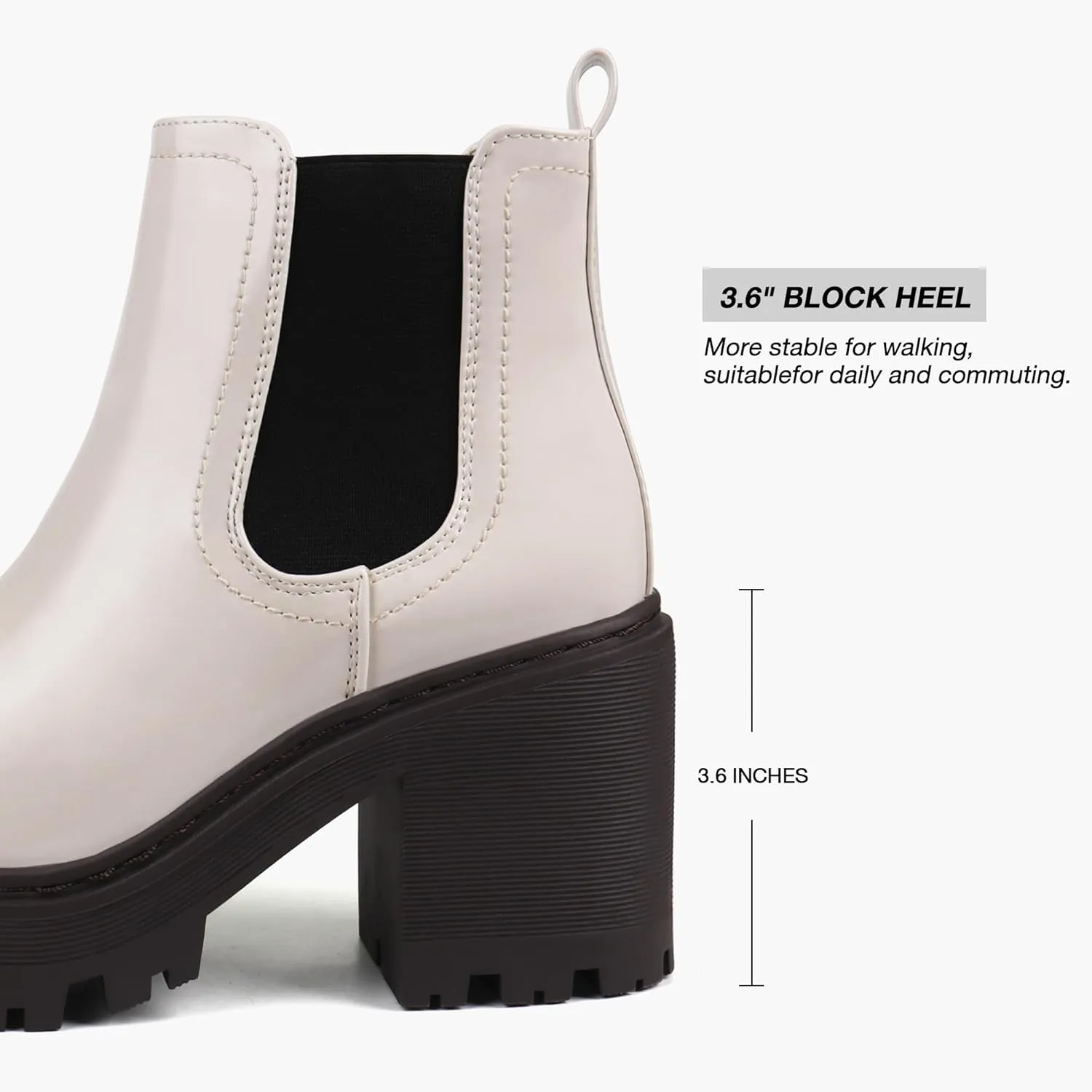 firelli Women Fashion Chelsea Boots Platform Boots Classic Ankle Booties