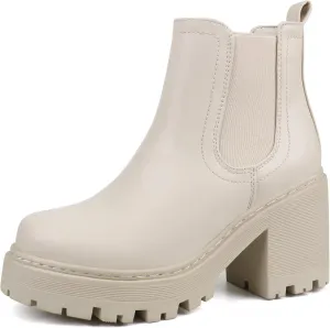 firelli Women Fashion Chelsea Boots Platform Boots Classic Ankle Booties