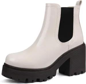 firelli Women Fashion Chelsea Boots Platform Boots Classic Ankle Booties
