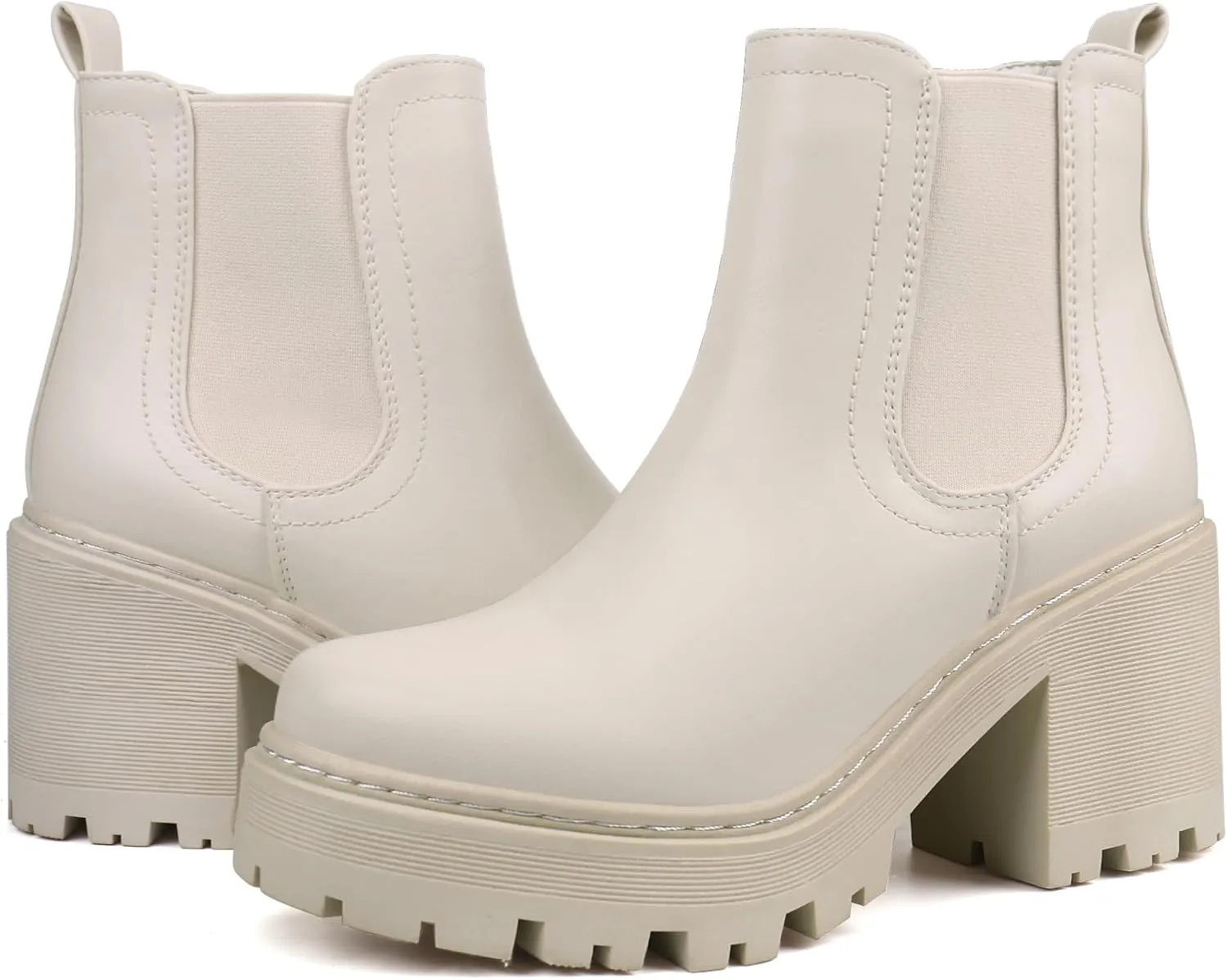 firelli Women Fashion Chelsea Boots Platform Boots Classic Ankle Booties