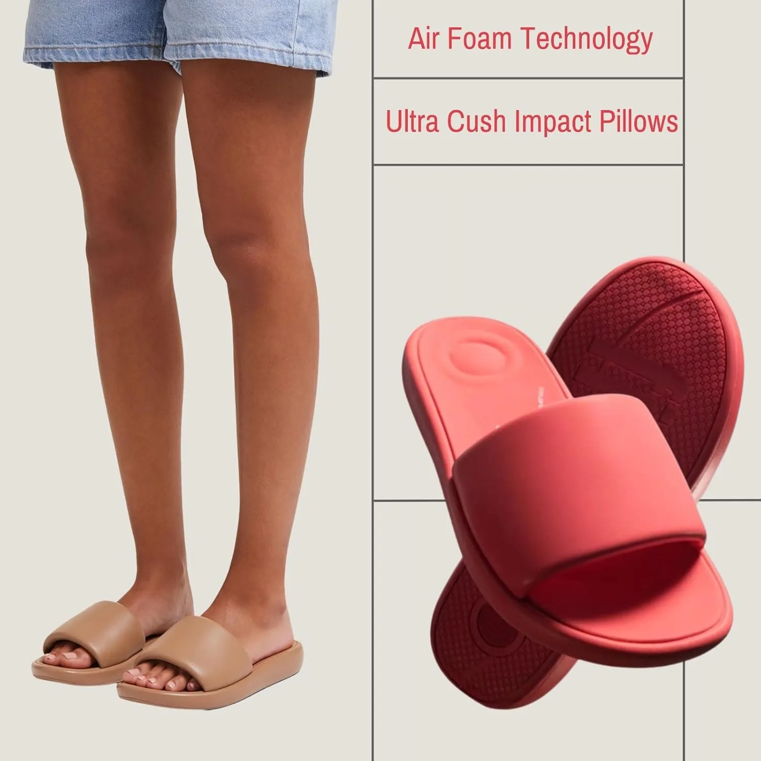 FitFlop Women's iQushion D-Luxe Padded Leather Slides Sandals