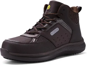 FitVille Wide Work Boots for Men Composite Toe Safety Work Shoes Slip-Resistant Work Boots Waterproof Lightweight - SteelCore