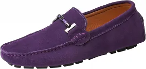 Flat Loafer for Men Suede Leather Slip-on Dress Driving Moccasins Casual Boat Shoes