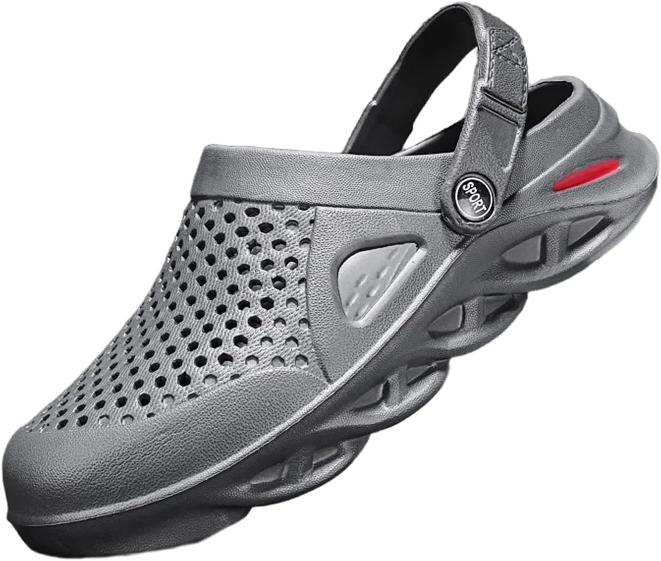 FLIOZY Mens Casual Sandals Breathable Mesh Walking Mules Sneakers Open Back Slip On Shoes Quick-Dry Slippers