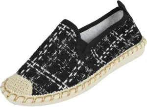 Forever Flat Women Shoes Canvas Slip-On Loafers Espadrilles Jute Style Breathable Knit Fabric Light Weight See Through Pledge