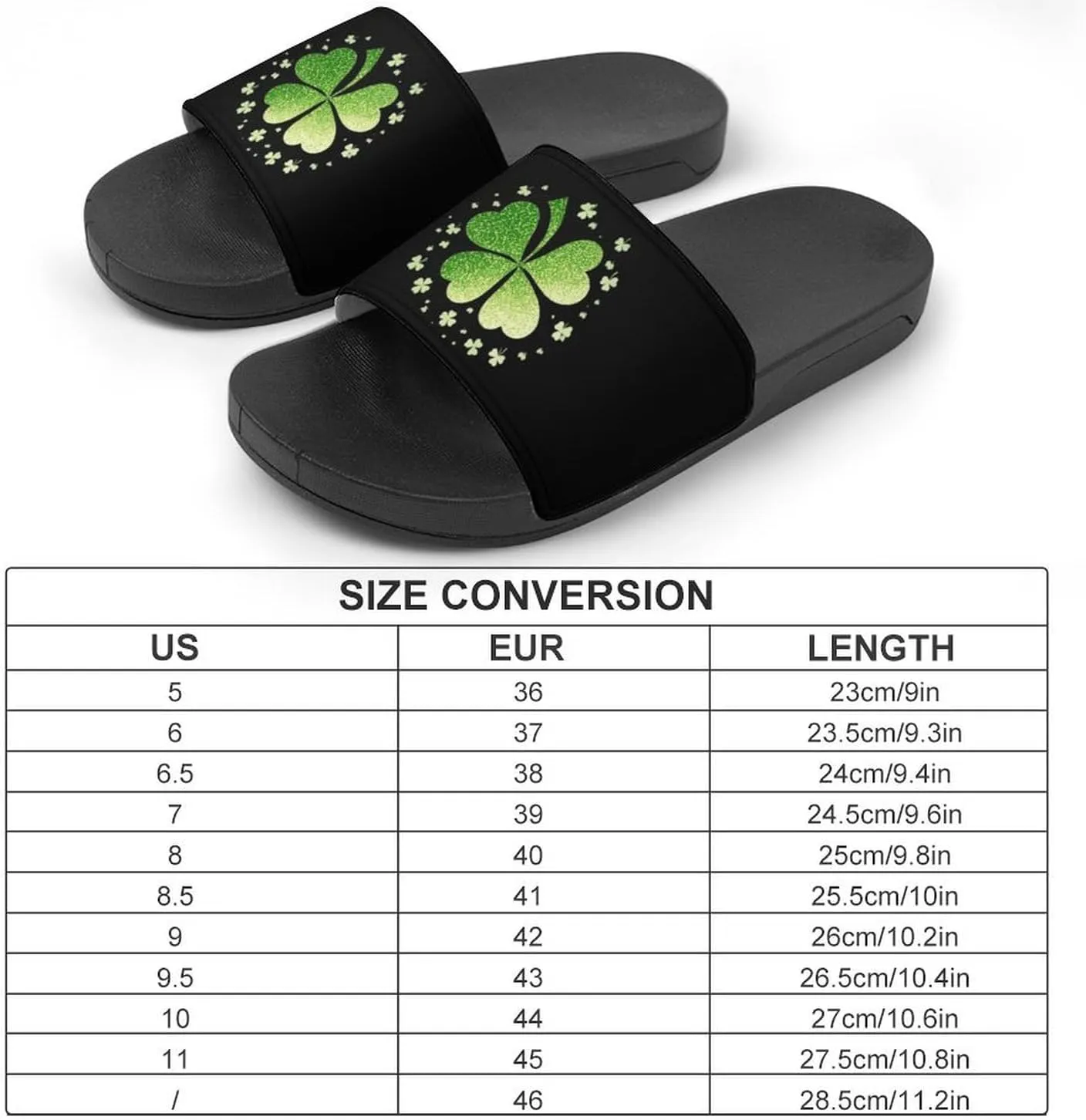 Four Leaf Clover Funny House Sandals Non Slip Shower Slippers Quick Drying Bathroom Shoes for Women Men