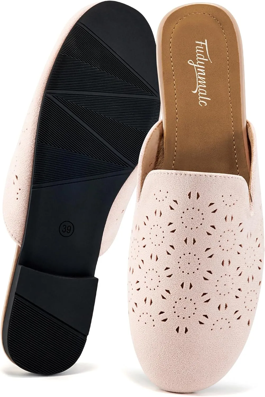 FUDYNMALC Womens Mules Flats Shoes: Casual Closed Toe Suede Backless Loafers Comfortable Dressy Slip-on Slides Footwear