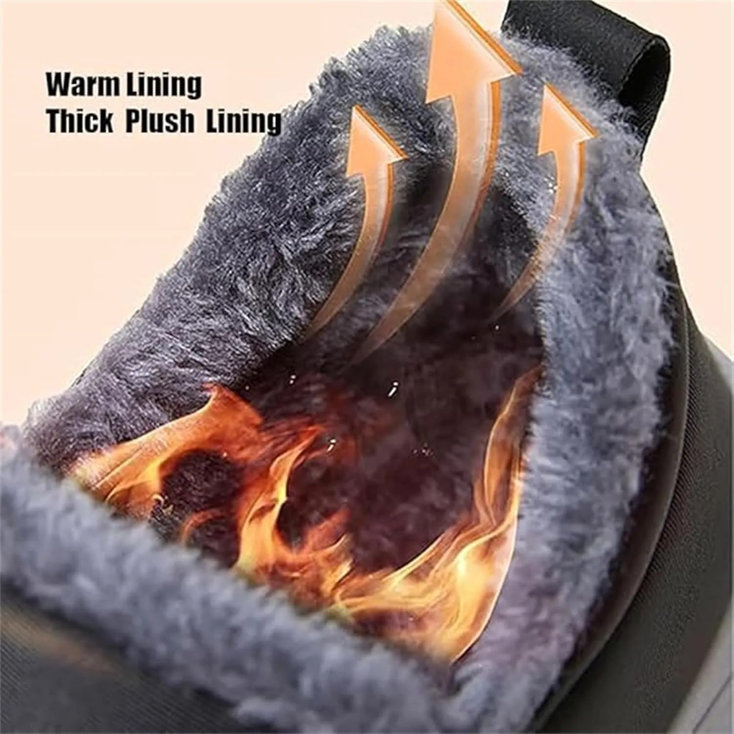 Fumettin Sheepskin Lined Boots, Fumettin Boots, New Men Women Warm Sheepskin-Lined Boots Waterproof Orthopedic Support
