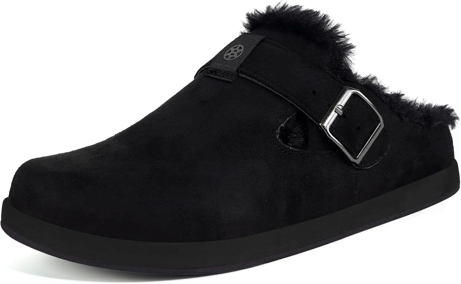 Fur Lined Clogs for Women Men | Suede Winter Slippers with Arch Support | Slip on Mules Potato Shoes with Removable Cushion Footbed | Warm Home House Shoes
