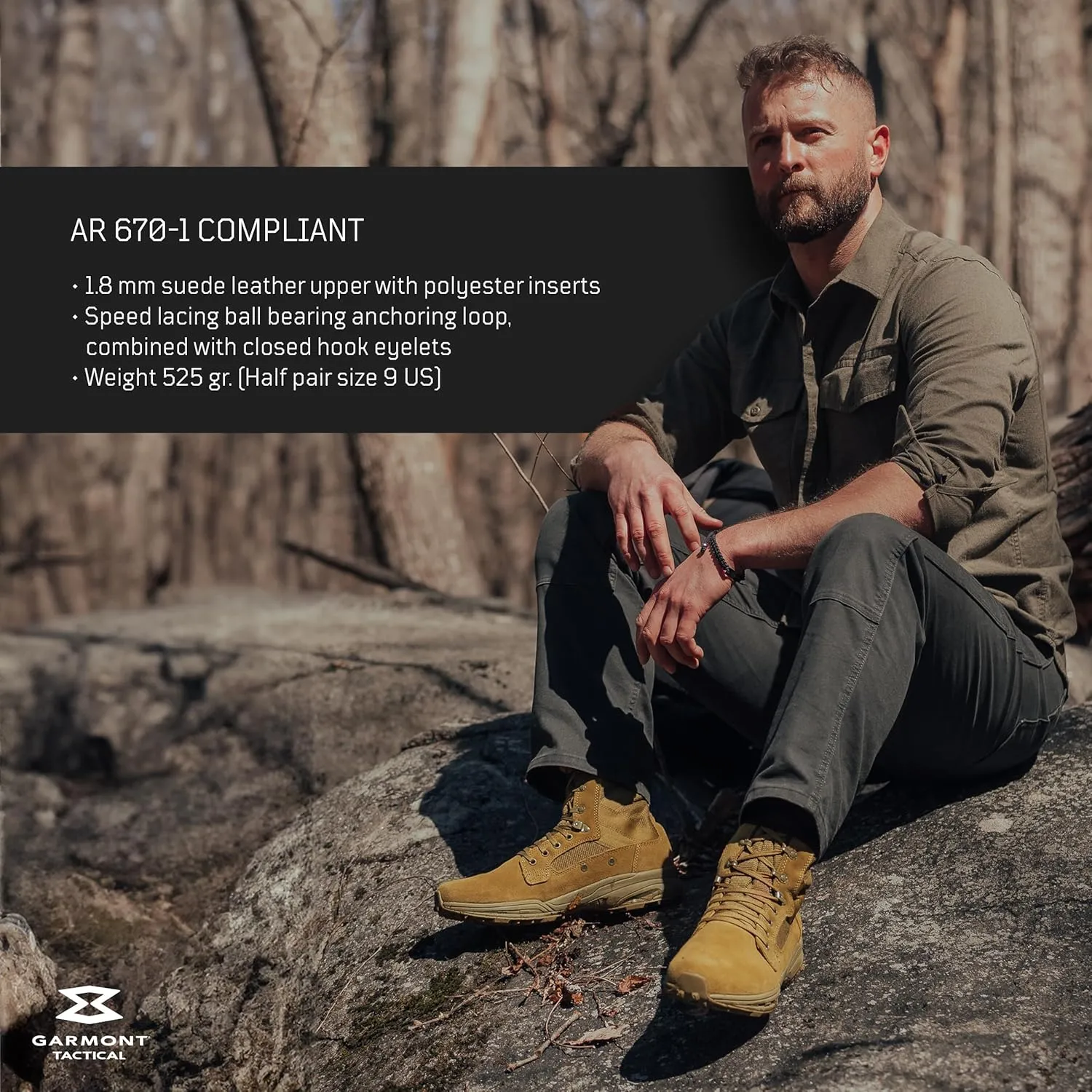 GARMONT TACTICAL Men's T 8 NFS 670 Lightweight High Performance Military Suede Leather Boots
