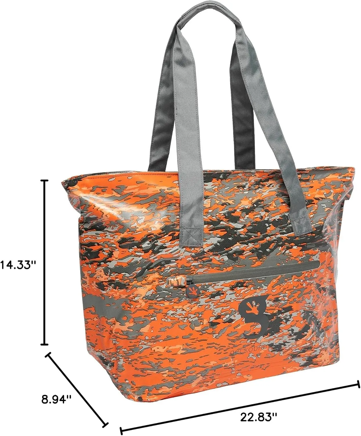 geckobrands Waterproof Escape Beach Tote – Spacious Travel Beach Bag with Hidden Pocket and Long Handles for Easy Carrying