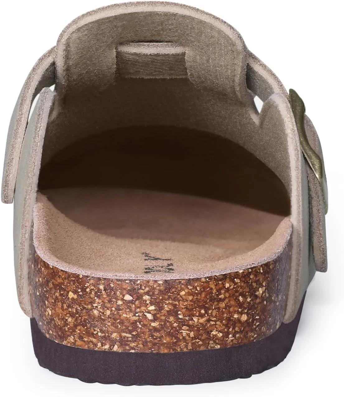 Genuine Suede Clogs for Women Men Soft Cork Footbed Leather Mules Comfort Potato Shoes with Arch Support