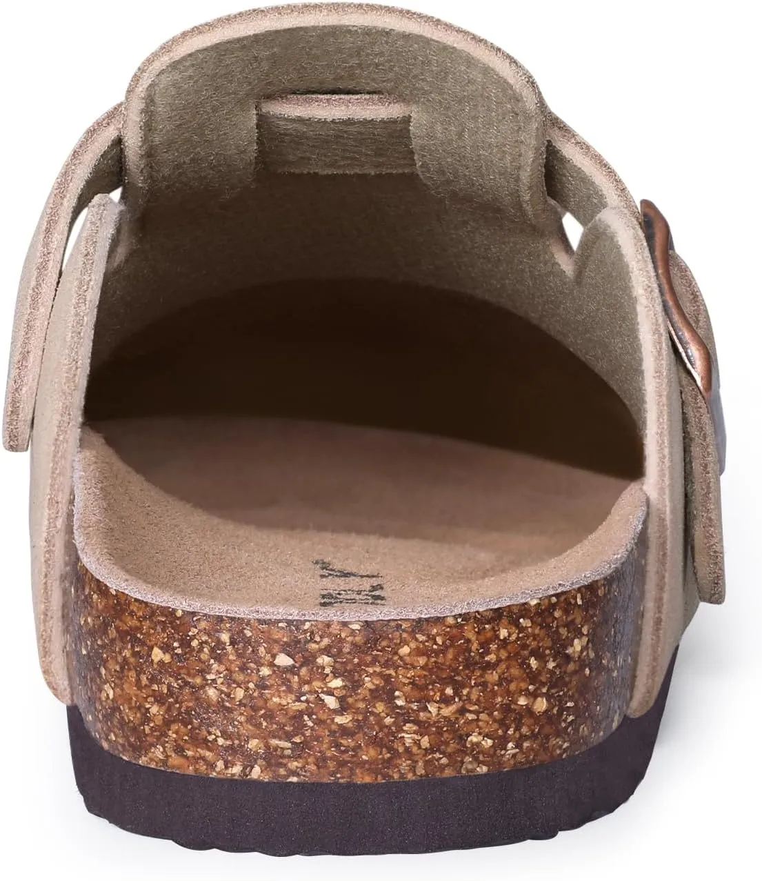 Genuine Suede Clogs for Women Men Soft Cork Footbed Leather Mules Comfort Potato Shoes with Arch Support