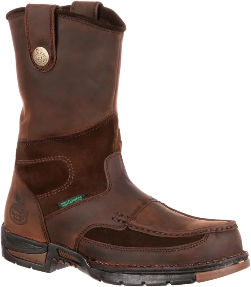Georgia Boot Men's Georgia Athens Wellington Work Boot-m MNS 10" Gwp Wrk Br