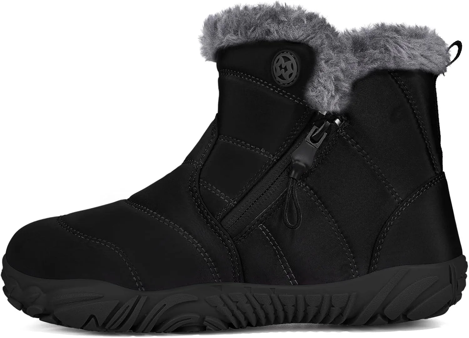 Girls Boys Barefoot Boots Shoes | Minimalist Little Kids/Big Kids Waterproof Ankle Winter Snow Boots | Zero Drop Sole | Wide Toe Box | Slip Resistant