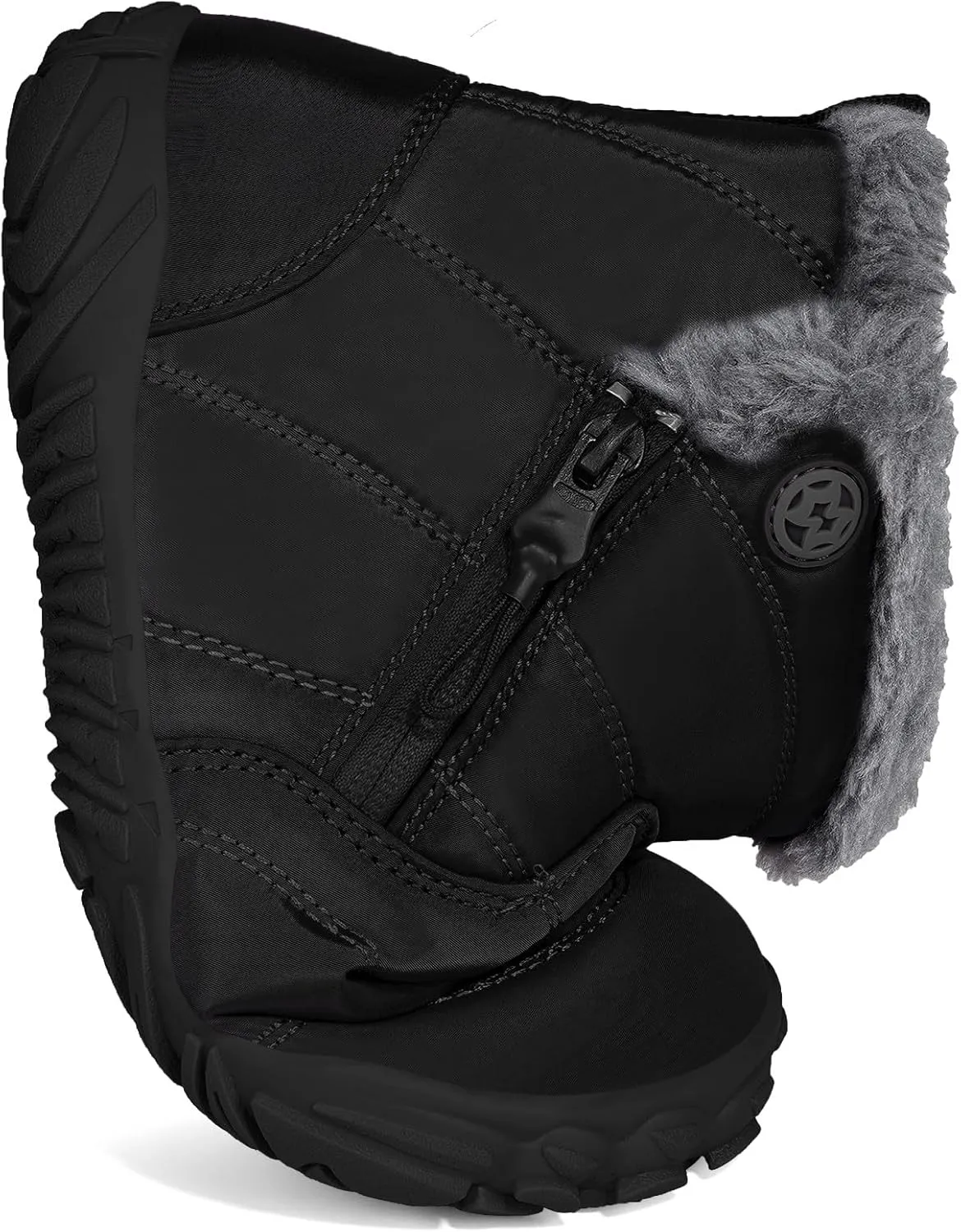 Girls Boys Barefoot Boots Shoes | Minimalist Little Kids/Big Kids Waterproof Ankle Winter Snow Boots | Zero Drop Sole | Wide Toe Box | Slip Resistant