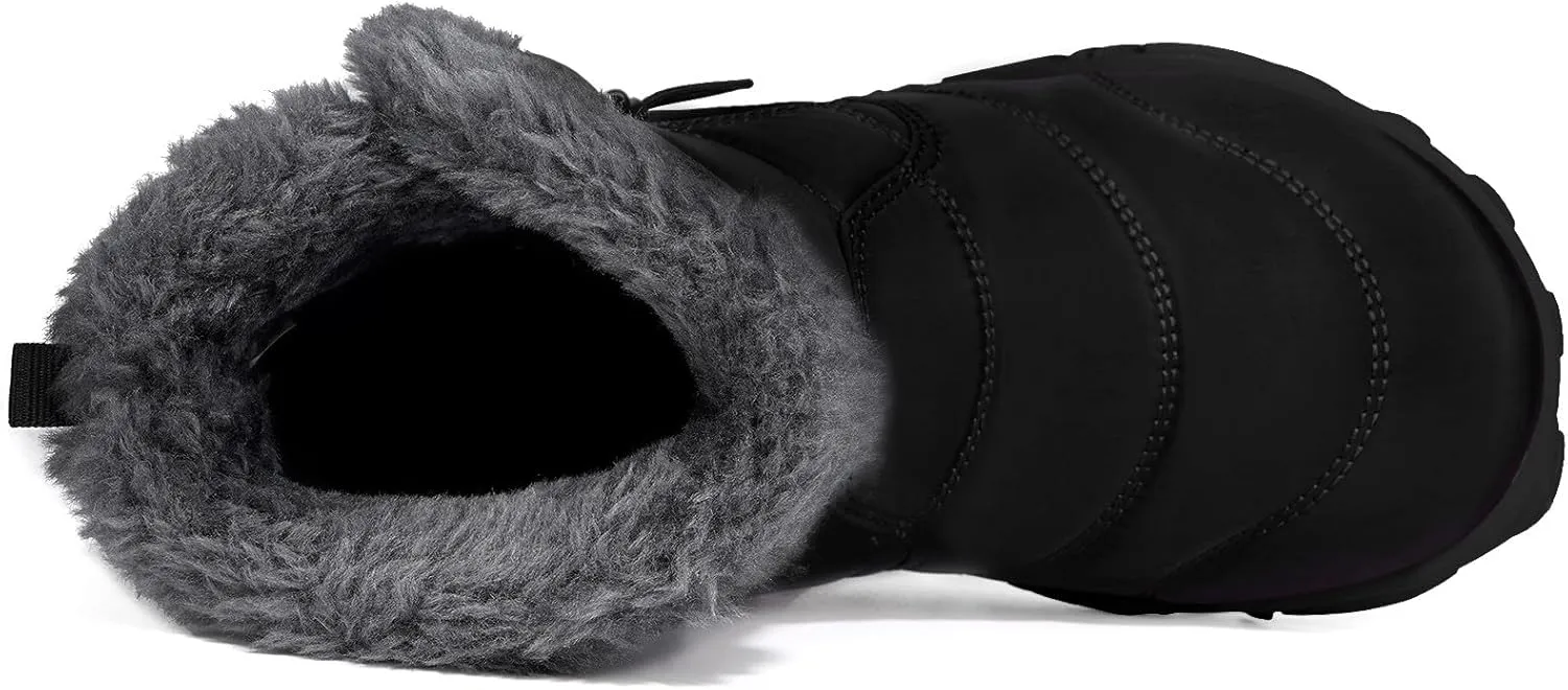 Girls Boys Barefoot Boots Shoes | Minimalist Little Kids/Big Kids Waterproof Ankle Winter Snow Boots | Zero Drop Sole | Wide Toe Box | Slip Resistant