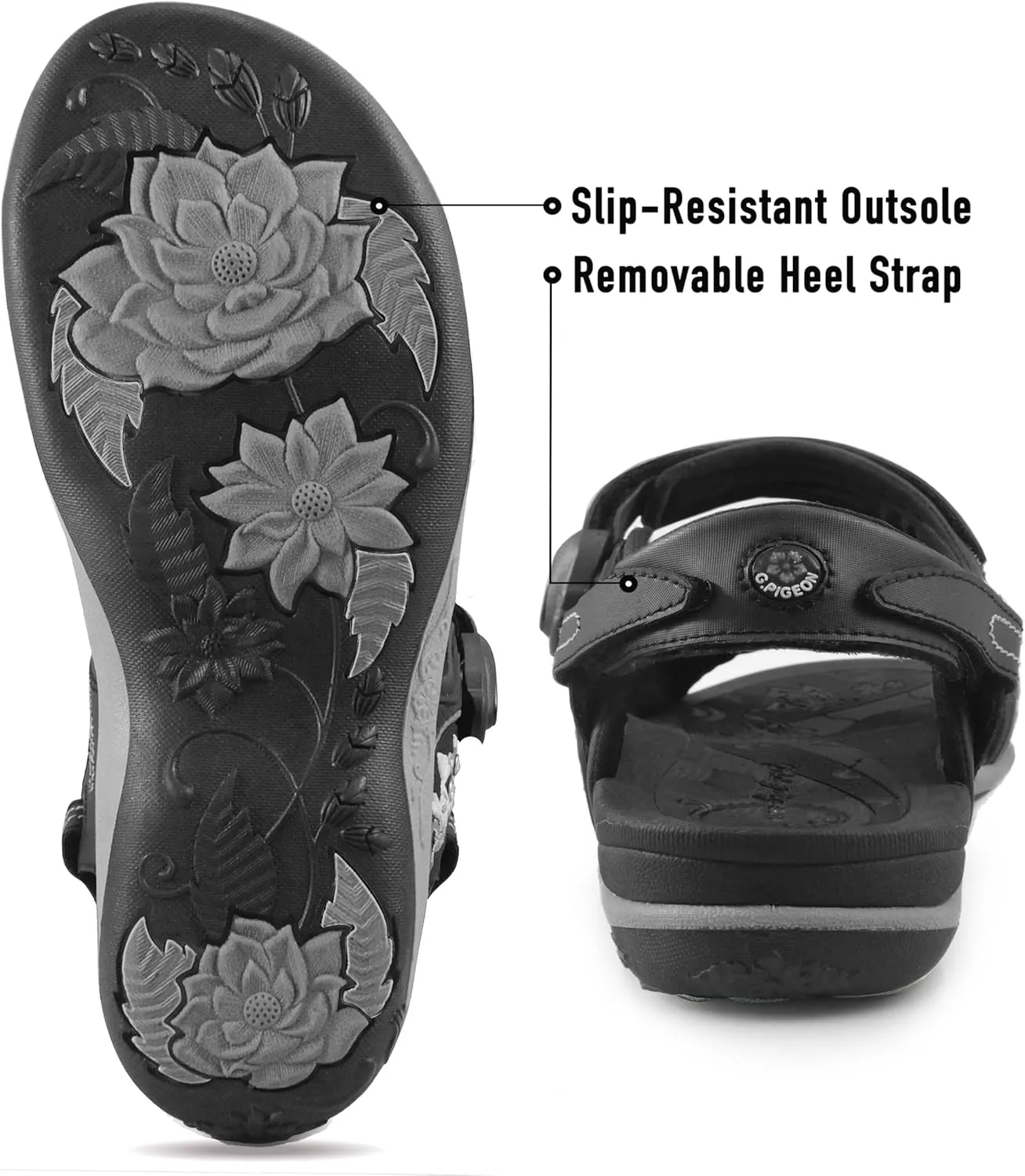 Gold Pigeon Shoes |SIGNATURE| Easy Snap Lock Comfort Ergonomic Walking Sandals for Women