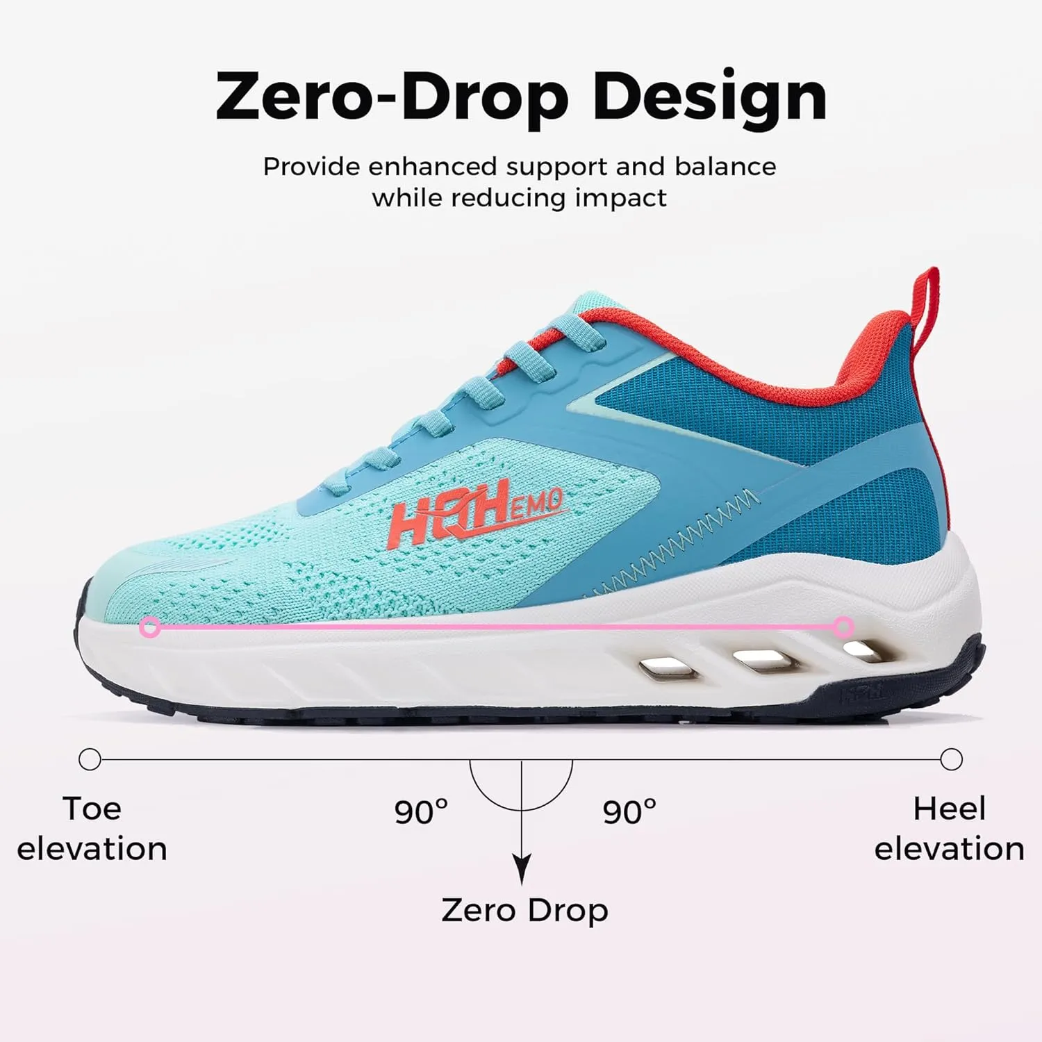 GOOBON Womens Wide Toe Box Walking Shoes with Arch Support Wide Width Tennis Running Sneakers Zero Drop Shoe