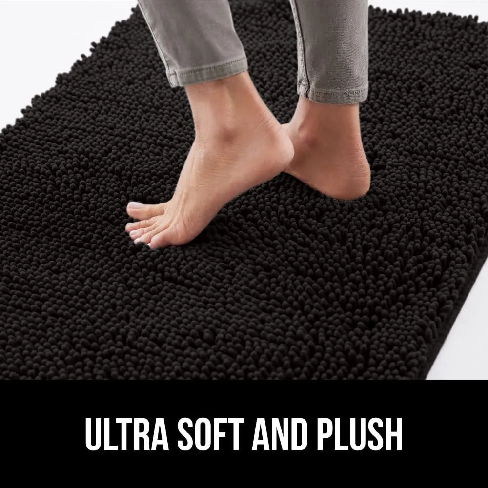 GORILLA GRIP Ultra Absorbent Grippy Doormat for Muddy Dog Paws, 48x30 Machine Washable Soakstopper Rugs Cleaner Floors, Bed Mat for Dirty Dogs, Indoor Entrance Door Rug Pet Bed Mats Black