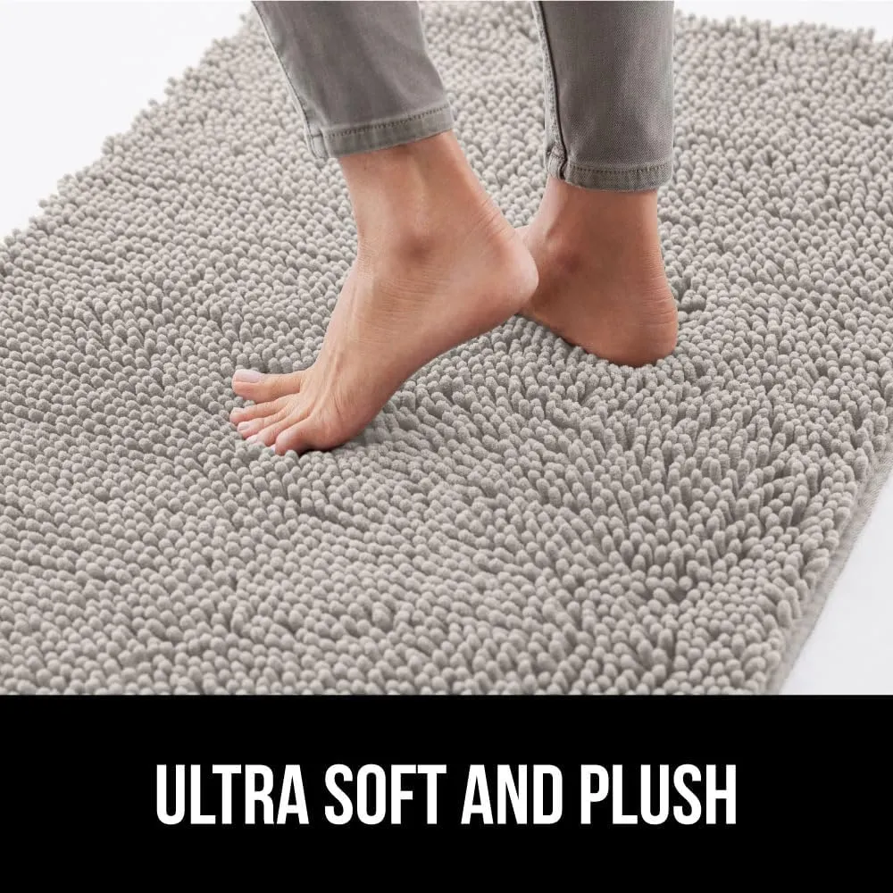 GORILLA GRIP Ultra Absorbent Grippy Doormat for Muddy Dog Paws, Machine Washable Soakstopper Rugs Cleaner Floors, Bed Mat for Dirty Dogs, Indoor Entrance Door Rug Pet Bed Mats 24x17 Light Gray