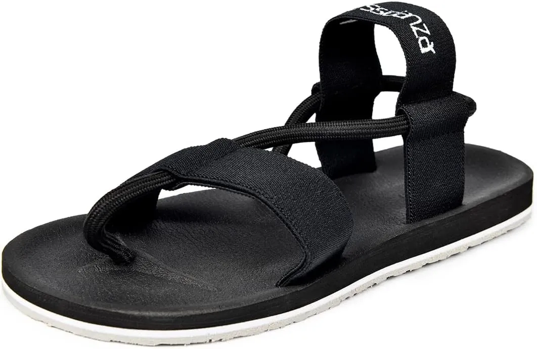 Harssidanzar Sandals For Men,Comfy Lightweight Open Toe Beach Sandal Outdoor Summer Sandals KM237US