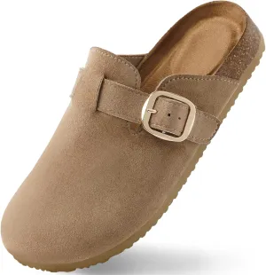 Harvest Land Women's Clogs Mules with Cork Footbed - Antislip Comfort Soft Slippers Shoes
