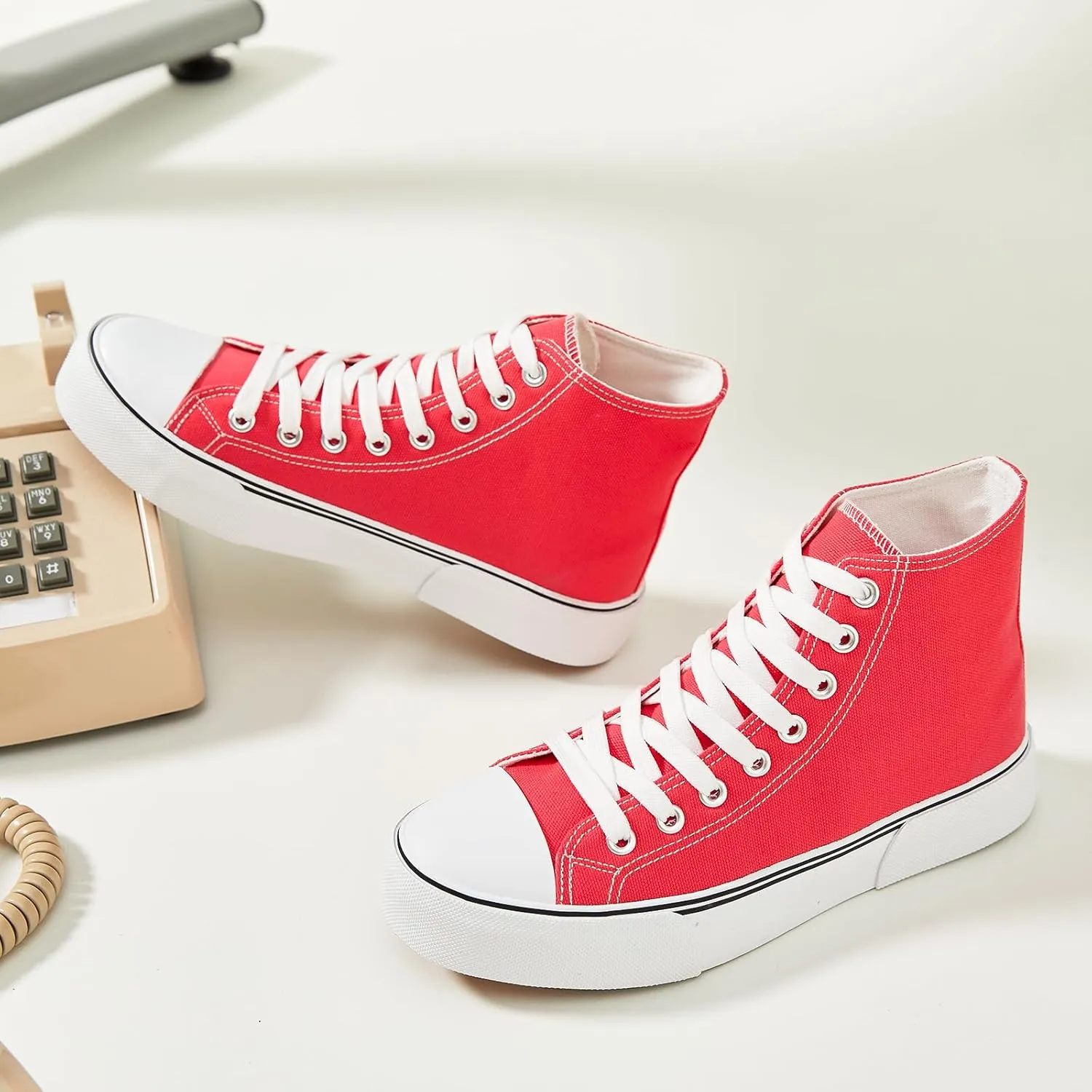 hash bubbie Unisex Fashion High top Sneakers Womens Classic High Tops Canvas Shoes Casual Tennis Shoes for Men