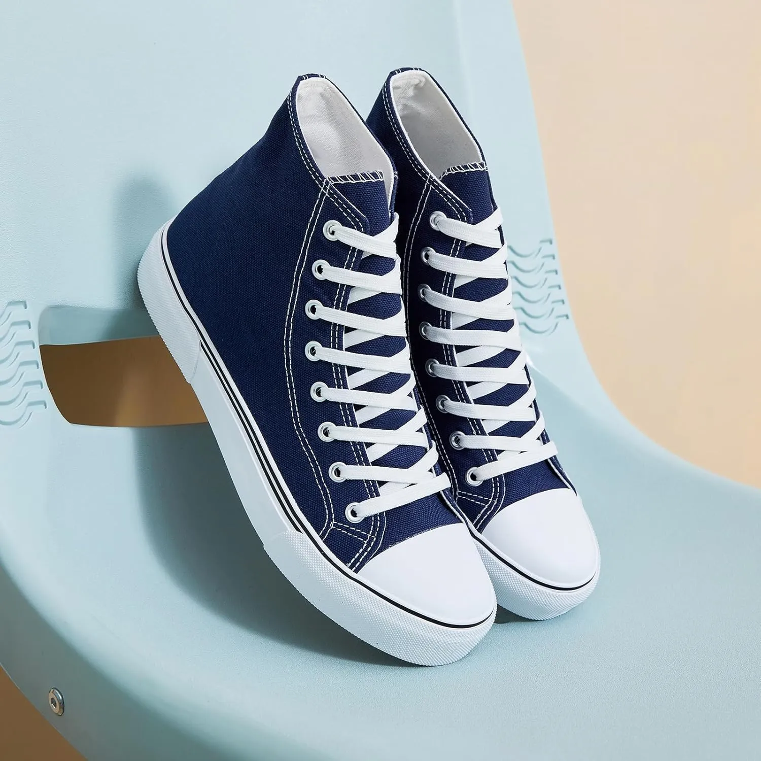 hash bubbie Unisex Fashion High top Sneakers Womens Classic High Tops Canvas Shoes Casual Tennis Shoes for Men
