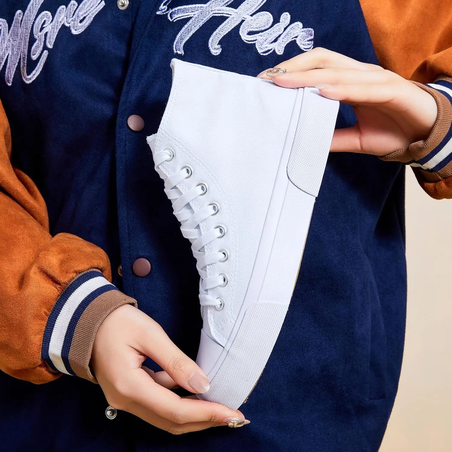hash bubbie Unisex Fashion High top Sneakers Womens Classic High Tops Canvas Shoes Casual Tennis Shoes for Men