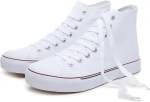 hash bubbie Unisex Fashion High top Sneakers Womens Classic High Tops Canvas Shoes Casual Tennis Shoes for Men