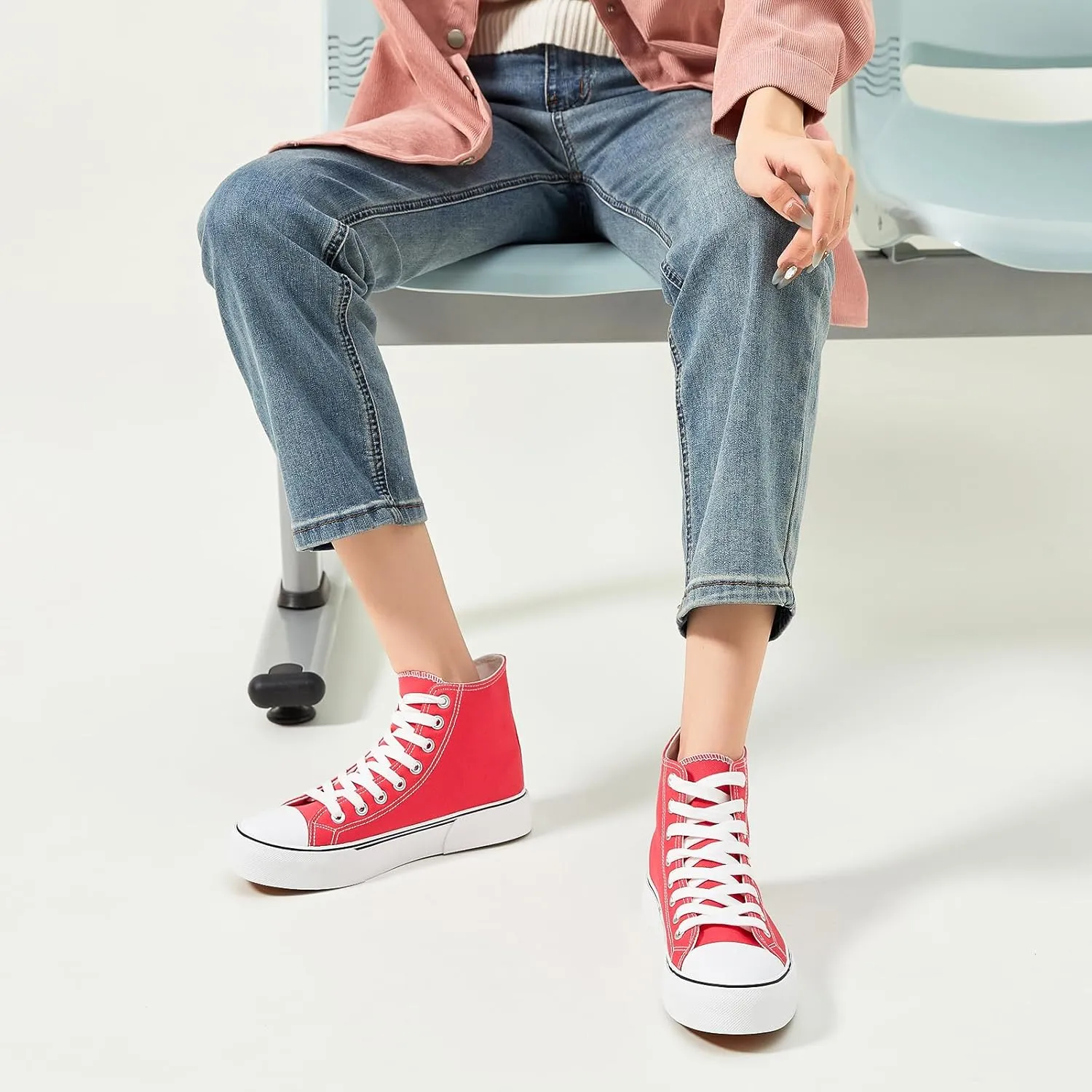 hash bubbie Unisex Fashion High top Sneakers Womens Classic High Tops Canvas Shoes Casual Tennis Shoes for Men