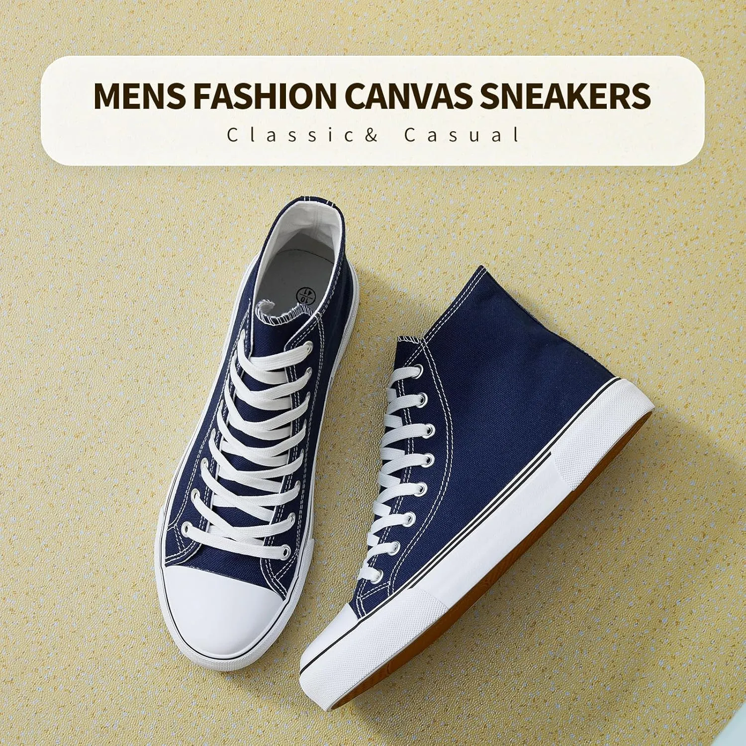 hash bubbie Unisex Fashion High top Sneakers Womens Classic High Tops Canvas Shoes Casual Tennis Shoes for Men