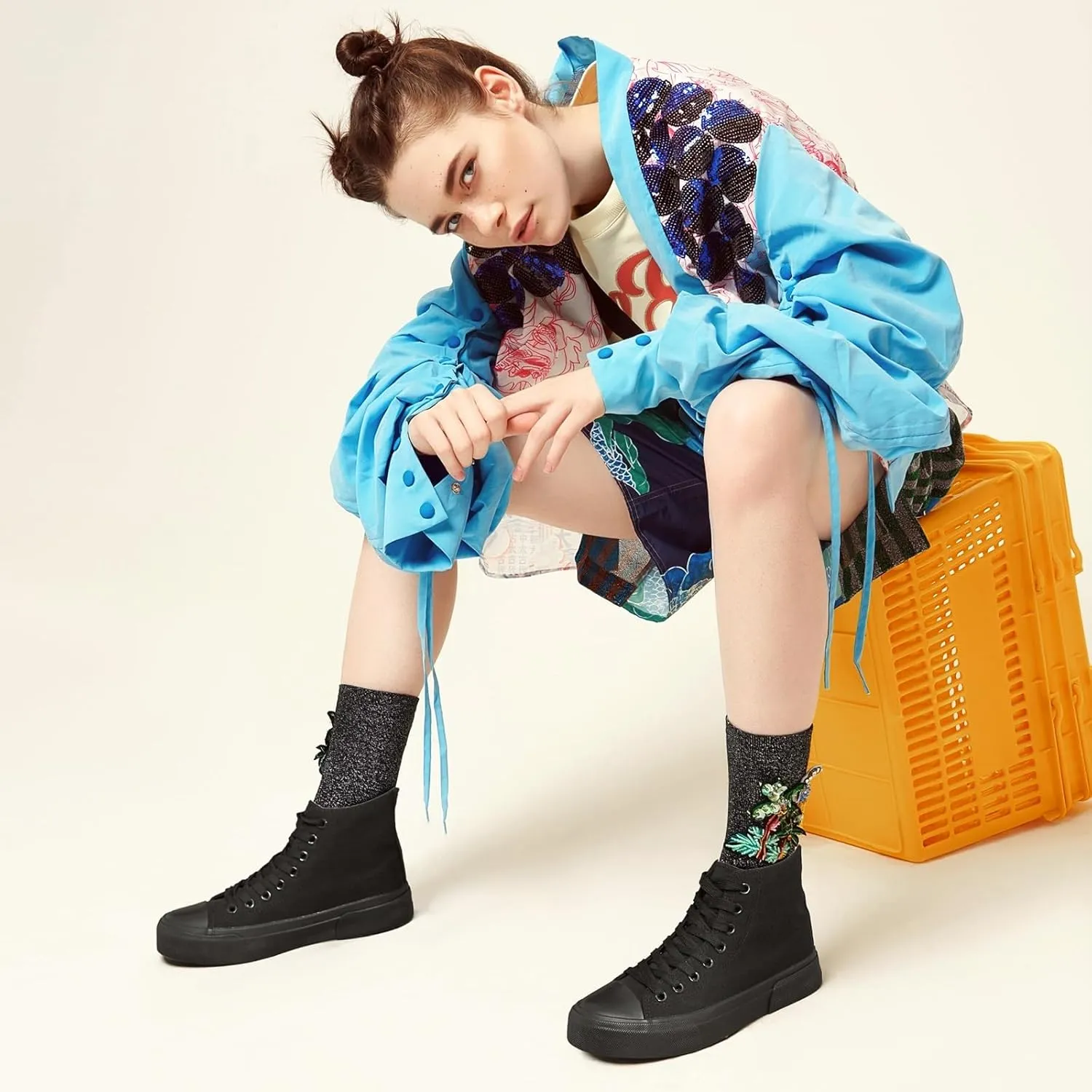 hash bubbie Unisex Fashion High top Sneakers Womens Classic High Tops Canvas Shoes Casual Tennis Shoes for Men