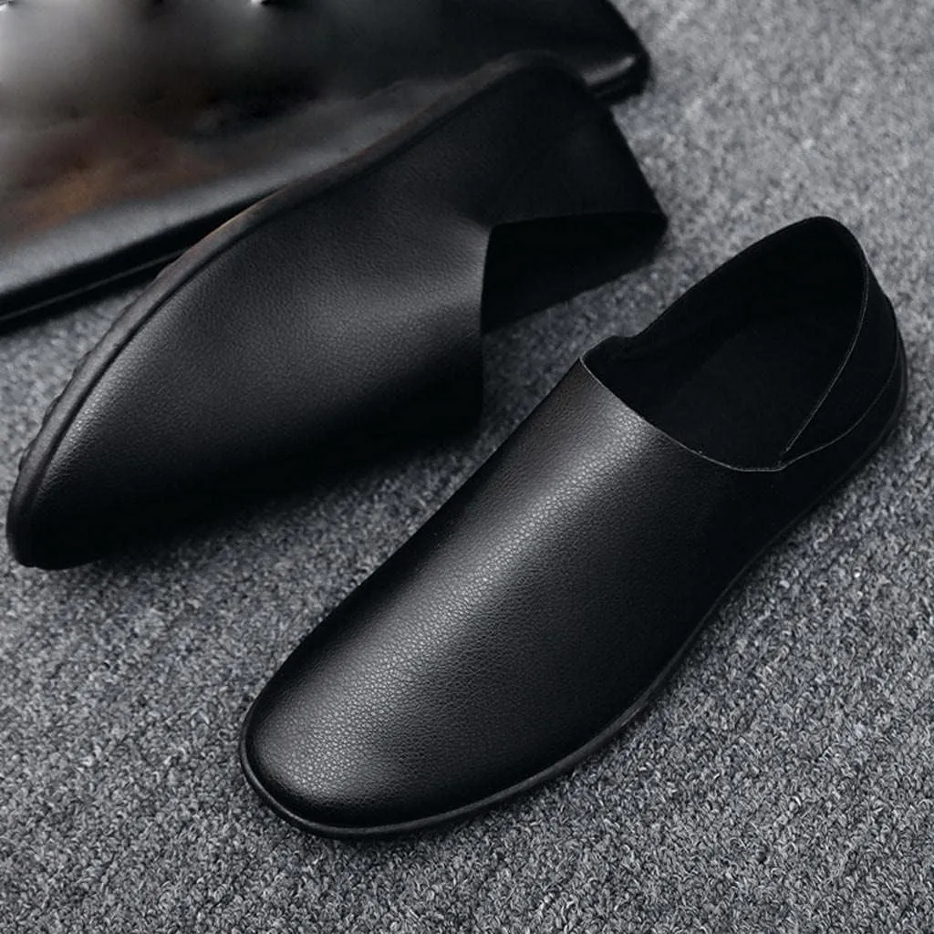 Hbeylia Men's Slip On Loafers Dress Oxfords Fashion Casual Soft Pu Leather Pointed Toe Formal Shoes Business Wedding Flats Boat Shoes Lazy Slip-On Flats Driving Walking Sneakers Shoes For Men