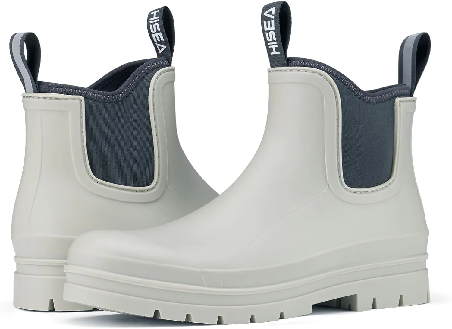 HISEA Women's Chelsea Rubber Rain Boots Ankle Rain Boots Waterproof Women Neoprene Short Garden Boots