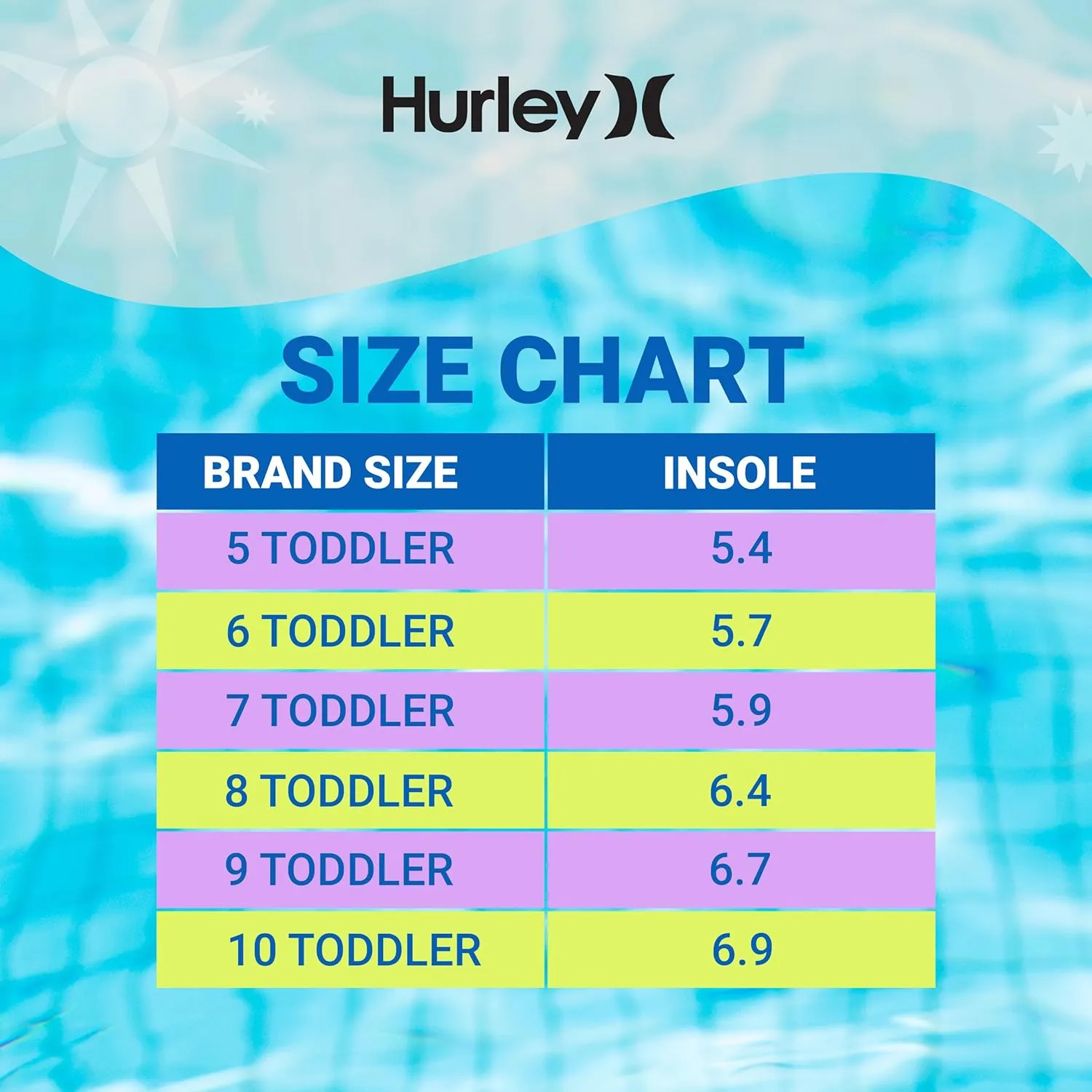 Hurley kids and toddlers Ken Sandals, for Boys and Girls, Kid's Lightweight Open Toe Sandals, Beach Sandals with Adjustable straps, for Outdoors, Water Play and Pool