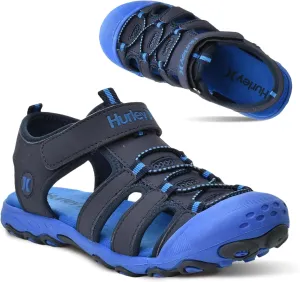 Hurley Kid's and Toddlers Water Sandals - Beach Sandals for Boys and Girls, Lightweight Durable Closed Toe with Adjustable Upper for Outdoors, Water Play and Pool Champ